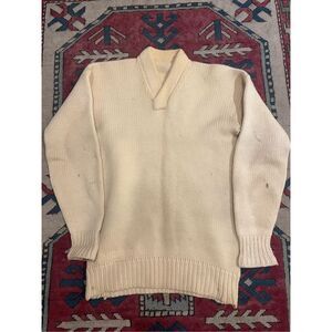 Vintage 1940s Spalding Knit Sweater Shawl Collar